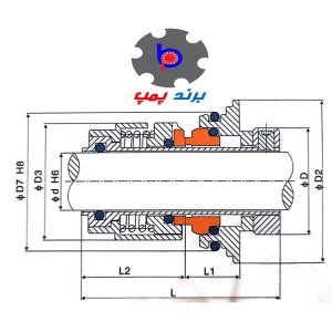 شماتیک مکانیکال سیل یا سیل مکانیکی یا آببند کارتریجی